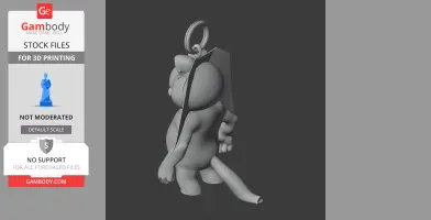 Garfield Human Torch Ring Figure - Mashup Figure STL