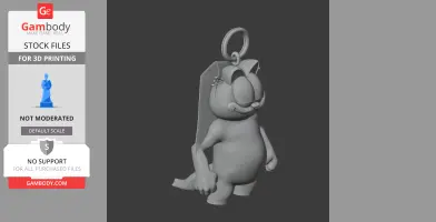 Garfield Human Torch Ring Figure - Mashup Figure STL