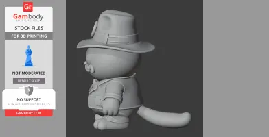 Garfield Indiana Jones Ring Figure - Mashup Figure STL