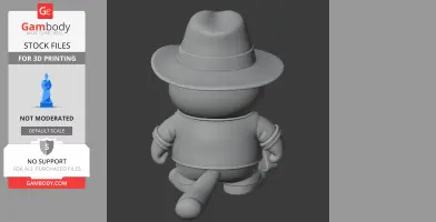 Garfield Indiana Jones Ring Figure - Mashup Figure STL