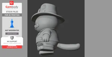 Garfield Indiana Jones Ring Figure - Mashup Figure STL
