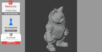 Garfield Iron Man Ring Figure - Mashup Figure STL