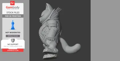 Garfield Iron Man Ring Figure - Mashup Figure STL