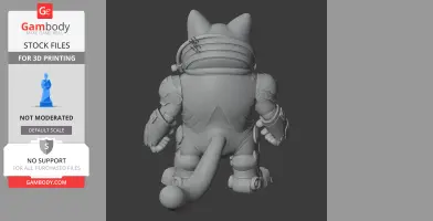 Garfield Iron Man Ring Figure - Mashup Figure STL
