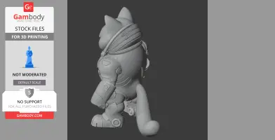 Garfield Iron Man Ring Figure - Mashup Figure STL