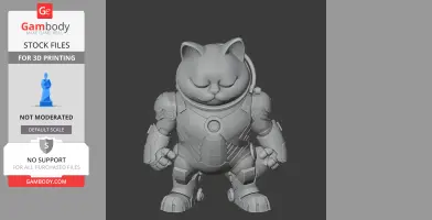 Garfield Iron Man Ring Figure - Mashup Figure STL