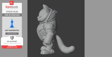 Garfield Iron Man Ring Figure - Mashup Figure STL