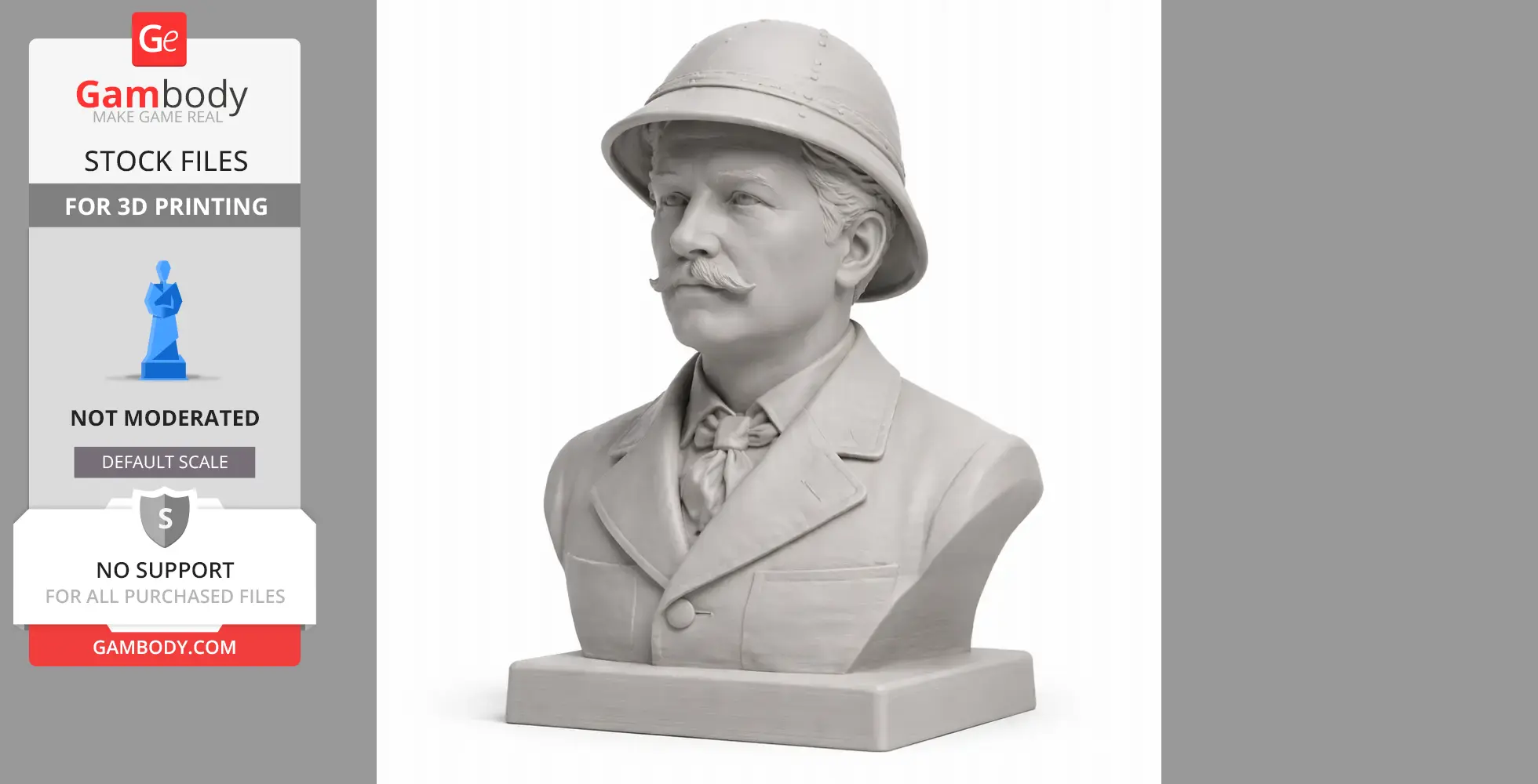 Henry Morton Stanley Bust - Historical Warrior STL
