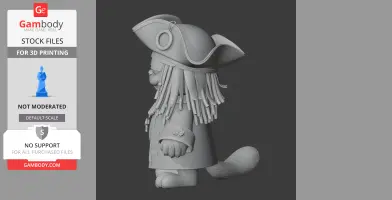 Garfield Jack Sparrow Ring Figure - Mashup Figure STL