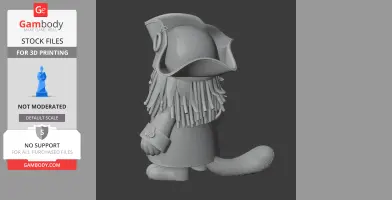 Garfield Jack Sparrow Ring Figure - Mashup Figure STL