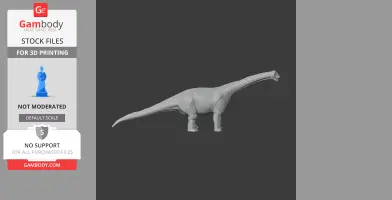 Opisthocoelicaudia - Prehistoric Animal STL