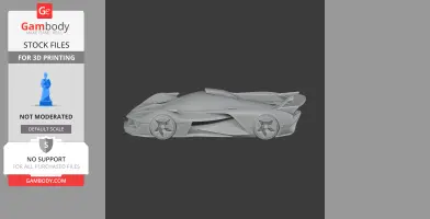 A sleek, futuristic Alpine car model for 3D printing.