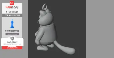 Garfield James Bond Ring Figure - Mashup Figure STL
