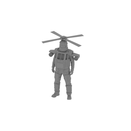 Attack Helicopter - Rust Figurine.stl