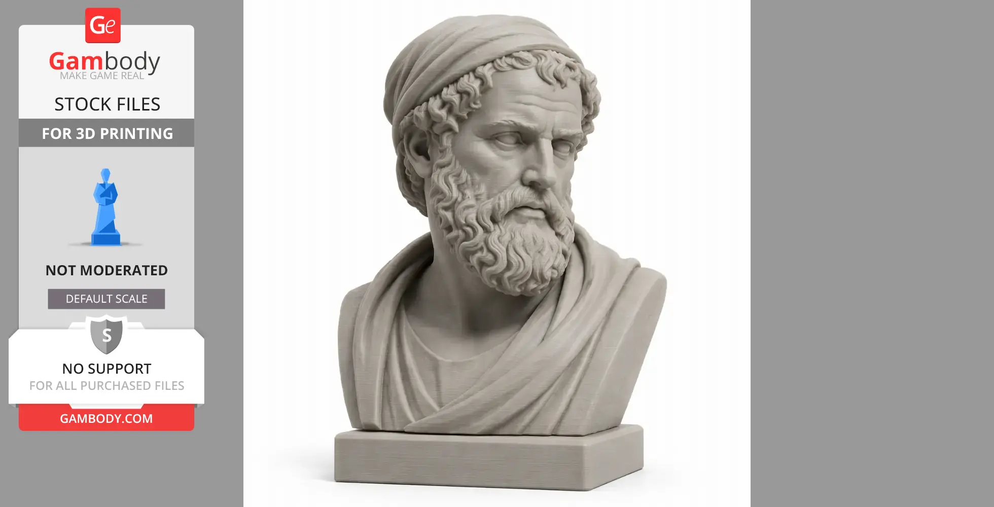 Heraclitus Bust - Historical Warrior STL