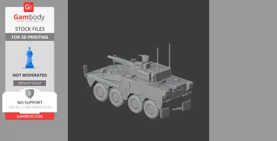 3D model of a Boxer IFV tank with detailed features, ideal for 3D printing.