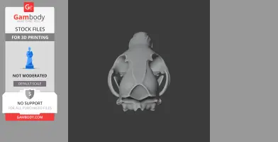 3D model of a Corsac fox skull, optimized for 3D printing.
