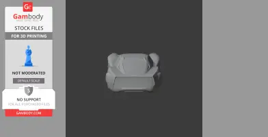 3D model of a scaled-down Alpine A220 car front view, designed for 3D printing.