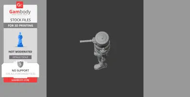 A detailed 3D model of an auto turret from the game Rust, viewed from a top angle.