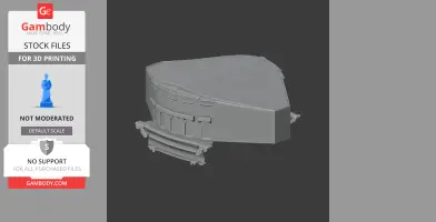 3D model of Manila's Ayuntamiento building section, showcasing architectural details for printing.