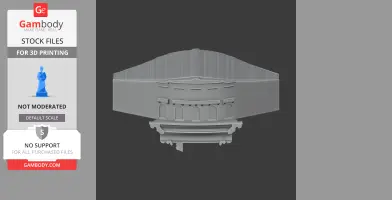 3D model of the Ayuntamiento de Manila building facade for 3D printing.