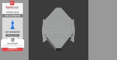 Top view of a 3D model resembling an architectural building, possibly for 3D printing.