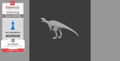 3D model of a standing Orodromeus dinosaur, ready for 3D printing.