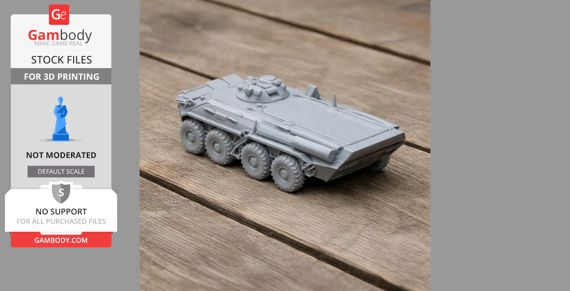 BTR-80 tank - Tank Model STL