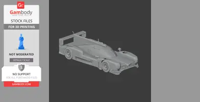 3D model of Alpine A480 race car, detailing aerodynamic design elements for 3D printing.