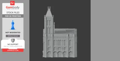3D model of Basilica of Saint-Denis, featuring detailed Gothic architectural elements.