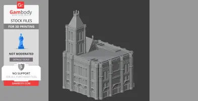 3D model of the Basilica of Saint-Denis with detailed architectural features.