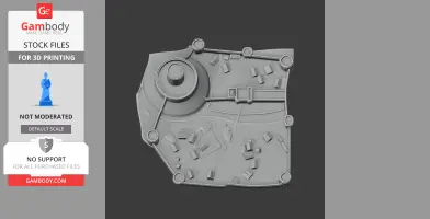 3D model of Bedford Castle's architectural layout with circular towers and walls, designed for printing.