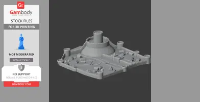 3D model of Bedford Castle showing walls, towers, and landscape features for printing.