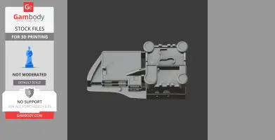 Top view of Belsay Castle 3D model, showcasing detailed architectural design for printing.