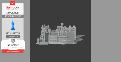 3D model of Belvoir Castle with detailed architecture, designed for 3D printing.
