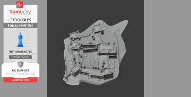 A 3D model depicting the architectural layout of Belvoir Castle for 3D printing.