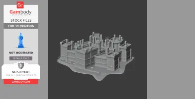 Detailed 3D model of Belvoir Castle with towers and battlements, for 3D printing.