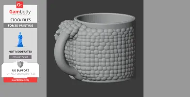 Sheep Mug - Animal Wall Hook STL
