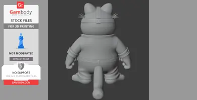 Garfield Jason Voorhees Ring Figure - Mashup Figure STL