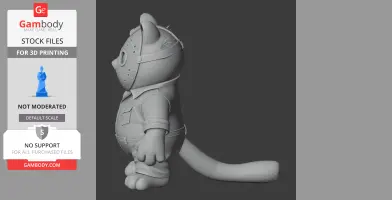 Garfield Jason Voorhees Ring Figure - Mashup Figure STL