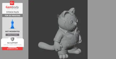 Garfield Jason Voorhees Ring Figure - Mashup Figure STL