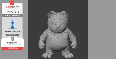Garfield Jason Voorhees Ring Figure - Mashup Figure STL