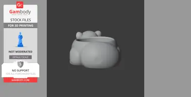 Skunk Bowl - Animal Wall Hook STL