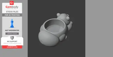 Skunk Bowl - Animal Wall Hook STL