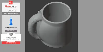 Skunk Mug - Animal Wall Hook STL
