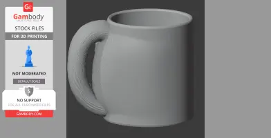 Skunk Mug - Animal Wall Hook STL