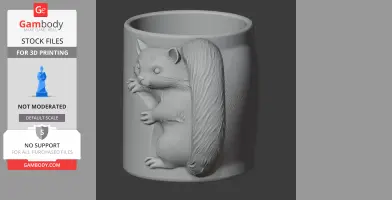 Skunk Mug - Animal Wall Hook STL