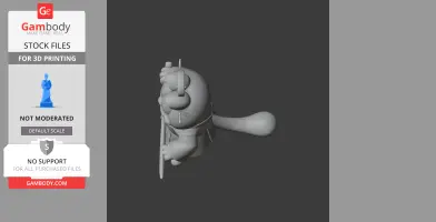 Garfield Jedi Ring Figure - Mashup Figure STL