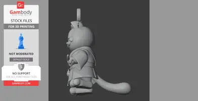 Garfield Jedi Ring Figure - Mashup Figure STL