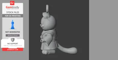 Garfield Jedi Ring Figure - Mashup Figure STL